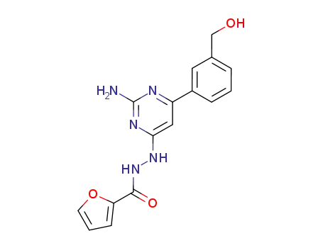 furan-2-carboxylic acid <i>N</i>'-[2-amino-6-(3-hydroxymethyl-phenyl)-pyrimidin-4-yl]-hydrazide