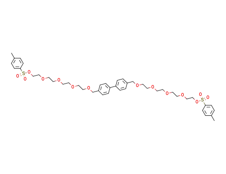 Molecular Structure of 159349-86-7 (4,4'-bis[13-(toluene-4-sulfonyloxy)-2,5,8,11-tetraoxatridecyl]biphenyl)