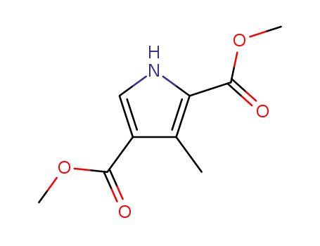 Molecular Structure of 3780-42-5 (3-Methylpyrrole-2,4-dicarboxylic acid dimethyl ester)