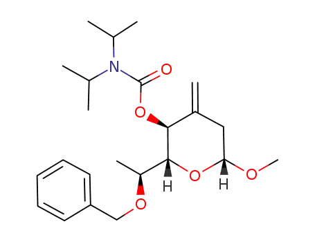 Diisopropyl-carbamic acid (2R,3S,6R)-2-((S)-1-benzyloxy-ethyl)-6-methoxy-4-methylene-tetrahydro-pyran-3-yl ester