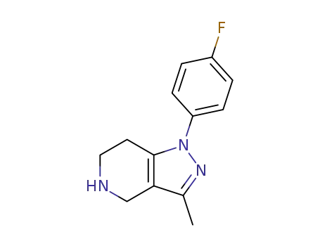 Molecular Structure of 853784-09-5 (1-(4-Fluoro-phenyl)-3-Methyl-4,5,6,7-tetrahydro-1H-pyrazolo[4,3-c]pyridine)