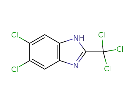 Molecular Structure of 3584-64-3 (1H-Benzimidazole, 5,6-dichloro-2-(trichloromethyl)-)