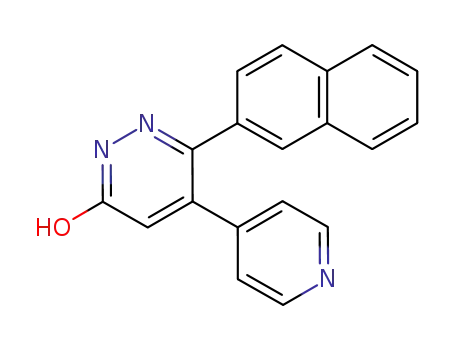 Molecular Structure of 629623-78-5 (3(2H)-Pyridazinone, 6-(2-naphthalenyl)-5-(4-pyridinyl)-)