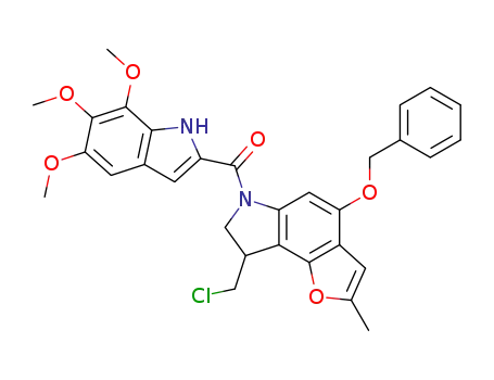 (4-benzyloxy-8-chloromethyl-2-methyl-7,8-dihydro-1-oxa-6-aza-<i>as</i>-indacen-6-yl)-(5,6,7-trimethoxy-1<i>H</i>-indol-2-yl)-methanone