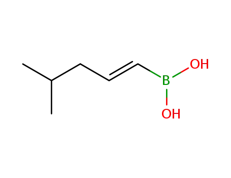 Molecular Structure of 1036988-60-9 ((E)-(4-methylpent-1-en-1-yl)boronic acid)