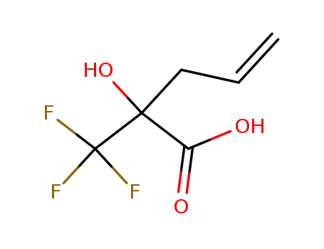 Molecular Structure of 115347-50-7 (4-Pentenoic acid, 2-hydroxy-2-(trifluoromethyl)-)