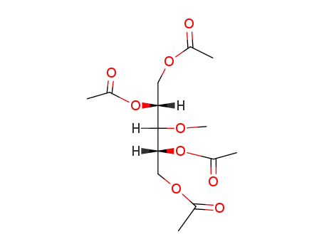 Molecular Structure of 14520-13-9 (L-Arabinitol, 3-O-methyl-, tetraacetate)
