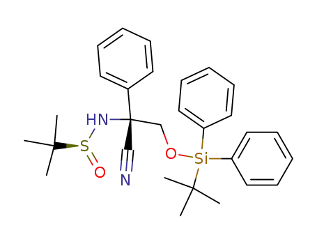 (S,S)-tert-butanesulfinic acid [2-(tert-butyldiphenylsilyloxy)-1-cyano-1-phenylethyl]amide