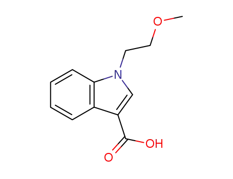 Molecular Structure of 179993-05-6 (1-(2-methoxyethyl)-1H-indole-3-carboxylic acid)