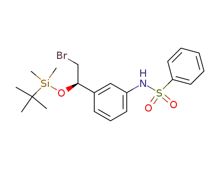 Molecular Structure of 848072-78-6 (Benzenesulfonamide,
N-[3-[(1R)-2-bromo-1-[[(1,1-dimethylethyl)dimethylsilyl]oxy]ethyl]phenyl]-)