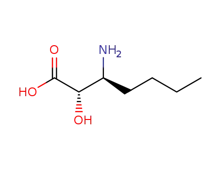 Molecular Structure of 334871-10-2 ((2S,3R)-3-Amino-2-hydroxyheptanoic acid)