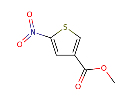 Molecular Structure of 88770-22-3 (5-Nitro-thiophene-3-carboxylic acid Methyl ester)