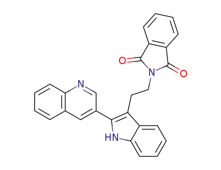 Molecular Structure of 862115-16-0 (1H-Isoindole-1,3(2H)-dione, 2-[2-[2-(3-quinolinyl)-1H-indol-3-yl]ethyl]-)
