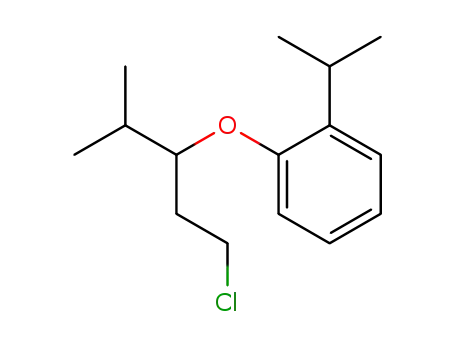 Molecular Structure of 847832-96-6 (Benzene, 1-[1-(2-chloroethyl)-2-methylpropoxy]-2-(1-methylethyl)-)