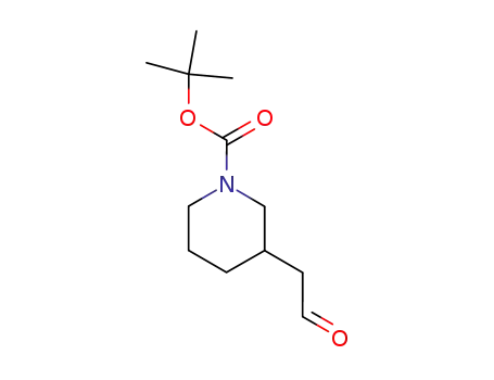 Molecular Structure of 372159-76-7 (3-(2-OXO-ETHYL)-PIPERIDINE-1-CARBOXYLIC ACID TERT-BUTYL ESTER)