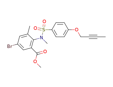 5-bromo-2-[(4-but-2-ynyloxy-benzenesulfonyl)-methyl-amino]-3-methyl-benzoic acid methyl ester