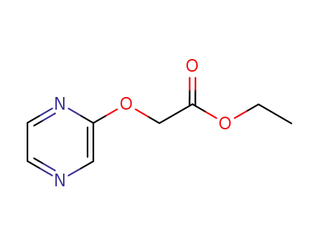 Molecular Structure of 396097-56-6 (Acetic acid, (pyrazinyloxy)-, ethyl ester)
