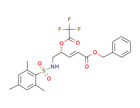 2-Pentenoic acid,
4-[(trifluoroacetyl)oxy]-5-[[(2,4,6-trimethylphenyl)sulfonyl]amino]-,
phenylmethyl ester, (2E,4R)-
