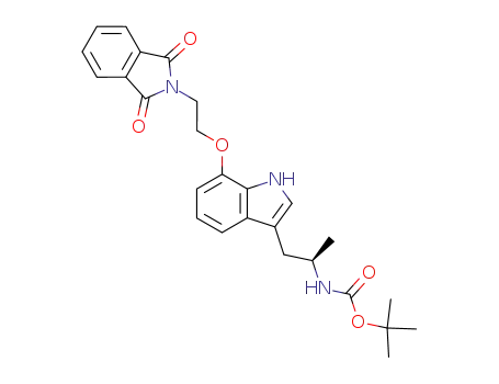 Carbamic acid,
[(1R)-2-[7-[2-(1,3-dihydro-1,3-dioxo-2H-isoindol-2-yl)ethoxy]-1H-indol-3
-yl]-1-methylethyl]-, 1,1-dimethylethyl ester