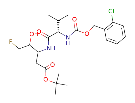 t-butyl 5-fluoro-3-(2-chlorobenzyloxycarbonyl-valinamido)-4-hydroxypentanoate