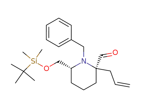 (2R,6R)-2-Allyl-1-benzyl-6-(tert-butyl-dimethyl-silanyloxymethyl)-piperidine-2-carbaldehyde