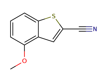 Molecular Structure of 476199-13-0 (4-Methoxybenzo[b]thiophene-2-carbonitrile)