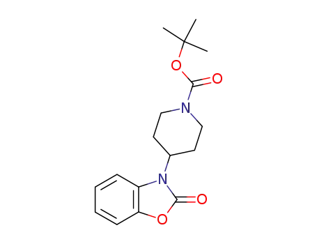 Molecular Structure of 162045-53-6 (tert-Butyl 4-(2-oxobenzo[d]oxazol-3(2H)-yl)piperidine-1-carboxylate)