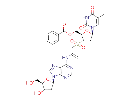 Benzoic acid (2R,3S,5R)-3-{2-[9-((2R,4S,5R)-4-hydroxy-5-hydroxymethyl-tetrahydro-furan-2-yl)-9H-purin-6-ylamino]-prop-2-ene-1-sulfonyl}-5-(5-methyl-2,4-dioxo-3,4-dihydro-2H-pyrimidin-1-yl)-tetrahydro-furan-2-ylmethyl ester