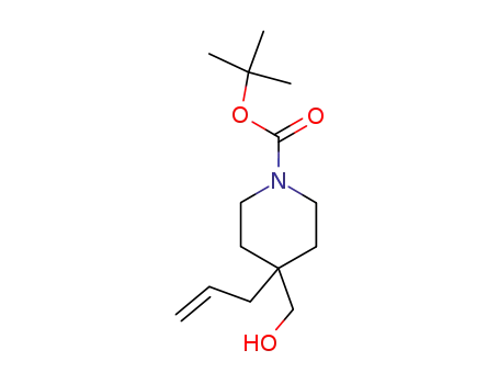Molecular Structure of 236406-37-4 (4-Allyl-4-Hydroxymethyl-Piperidine-1-Carboxylic Acid Tert-Butyl Ester)