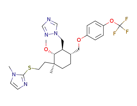 (1R,2R,3S,6R)-1-[2-Methoxy-3-methyl-3-[2-(1-methylimidazol-2-ylsulfanyl)ethyl]-6-[4-(trifluoromethoxy)phenoxymethyl]cyclohexylmethyl]-1H-1,2,4-triazole