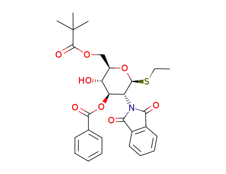 Benzoic acid (2R,3S,4R,5R,6S)-2-(2,2-dimethyl-propionyloxymethyl)-5-(1,3-dioxo-1,3-dihydro-isoindol-2-yl)-6-ethylsulfanyl-3-hydroxy-tetrahydro-pyran-4-yl ester