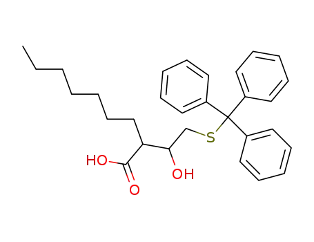 2-(1-Hydroxy-2-tritylsulfanyl-ethyl)-nonanoic acid