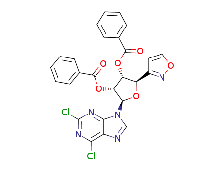 2,6-dichloro-9-[2,3-di-O-benzoyl-4-(3-isoxazolyl)-β-D-erythrofuranosyl]-9H-purine