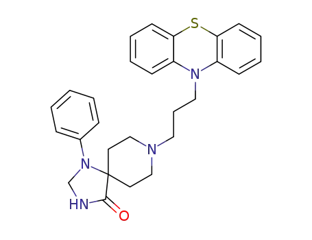 Molecular Structure of 58012-09-2 (8-(3-phenothiazin-10-yl-propyl)-1-phenyl-1,3,8-triaza-spiro[4.5]decan-4-one)