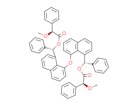 (S)-Methoxy-phenyl-acetic acid (S)-(8-{8-[(S)-((S)-2-methoxy-2-phenyl-acetoxy)-phenyl-methyl]-naphthalen-1-yloxy}-naphthalen-1-yl)-phenyl-methyl ester