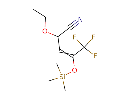 (Z)-2-Ethoxy-5,5,5-trifluoro-4-trimethylsilanyloxy-pent-3-enenitrile