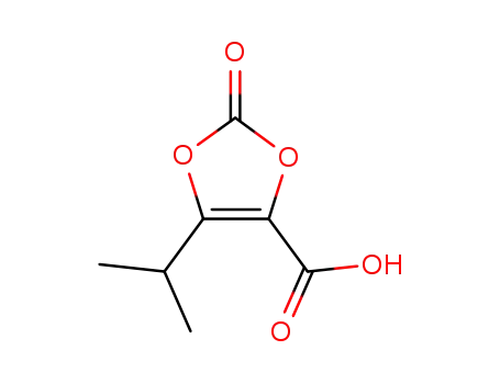 Molecular Structure of 188525-84-0 (1,3-Dioxole-4-carboxylicacid,5-(1-methylethyl)-2-oxo-(9CI))