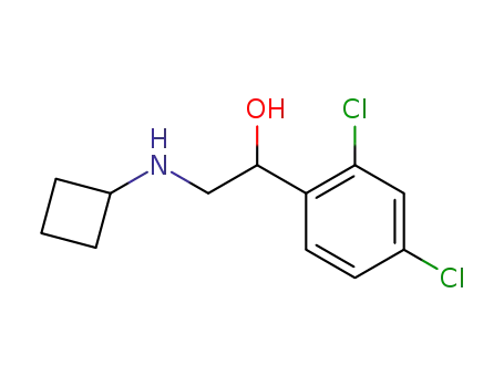 Molecular Structure of 390407-80-4 (Benzenemethanol, 2,4-dichloro-a-[(cyclobutylamino)methyl]-)