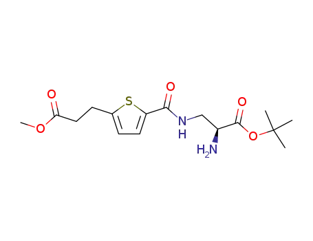 2-amino-3-{[5-(2-methoxycarbonyl-ethyl)-thiophene-2-carbonyl]-amino}-propionic acid <i>tert</i>-butyl ester