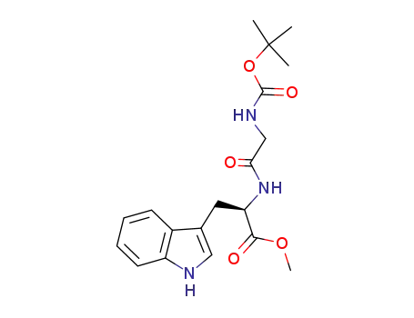 2-(2-<i>tert</i>-butoxycarbonylamino-acetylamino)-3-(1<i>H</i>-indol-3-yl)-propionic acid methyl ester