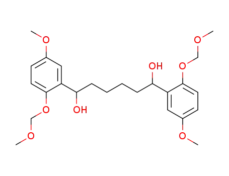 Molecular Structure of 200863-75-8 (1,6-Bis-(5-methoxy-2-methoxymethoxy-phenyl)-hexane-1,6-diol)