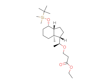 3-{(S)-1-[(1S,3aR,4S,7aR)-4-(tert-Butyl-dimethyl-silanyloxy)-7a-methyl-octahydro-inden-1-yl]-ethoxy}-propionic acid ethyl ester