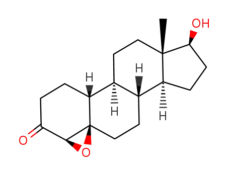 Molecular Structure of 3941-50-2 ((4R,5R,8R,9S,10R,13S,14S,17S)-17-Hydroxy-13-methyl-tetradecahydro-20-oxa-cyclopropa[4,5]cyclopenta[a]phenanthren-3-one)