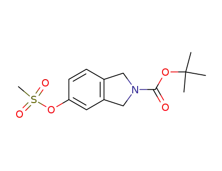 Molecular Structure of 263888-59-1 (5-methanesulfonyloxy-1,3-dihydro-isoindole-2-carboxylic acid <i>tert</i>-butyl ester)