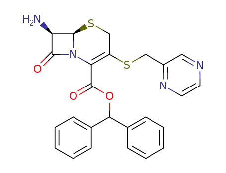diphenylmethyl 7β-amino-3-[(pyrazin-2-yl)methylthio]-3-cephem-4-carboxylate