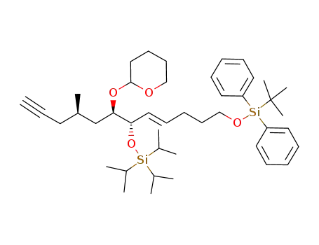 2-[(E)-(1R,2S)-7-(tert-Butyl-diphenyl-silanyloxy)-1-((R)-2-methyl-pent-4-ynyl)-2-triisopropylsilanyloxy-hept-3-enyloxy]-tetrahydro-pyran