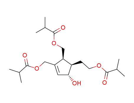 5-hydroxyethyl-3,4-di(hydroxymethyl)cyclopenta-2-en-1-ol 3',4',5-triisobutyroyl ester
