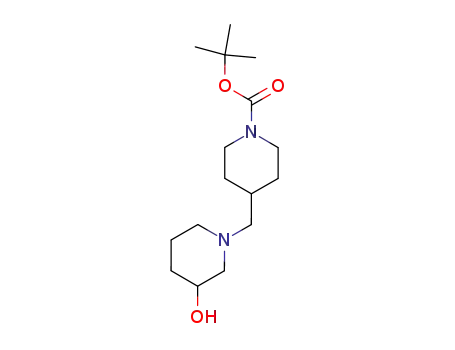 Molecular Structure of 184969-12-8 (1-Boc-4-(3-hydroxypiperidin-1-ylMethyl)piperidine)