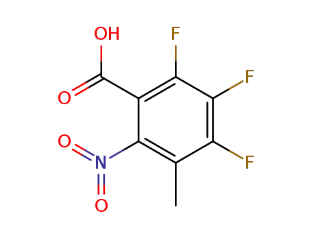 Molecular Structure of 194782-89-3 (Benzoic acid, 2,3,4-trifluoro-5-methyl-6-nitro-)