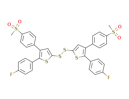 C<sub>34</sub>H<sub>24</sub>F<sub>2</sub>O<sub>4</sub>S<sub>6</sub>